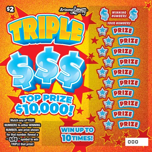 Triple $$$ Arizona scratcher ticket