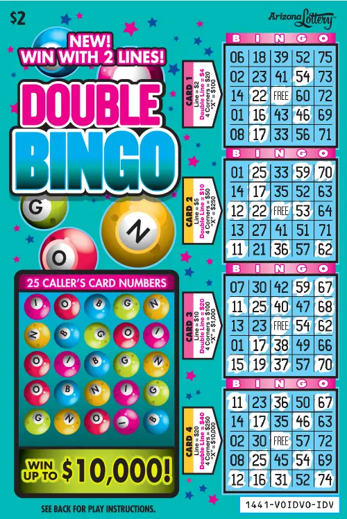 Double Bingo Arizona scratcher ticket