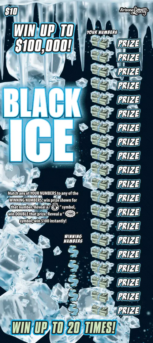 Blazing Heat/Black Ice Arizona scratcher ticket