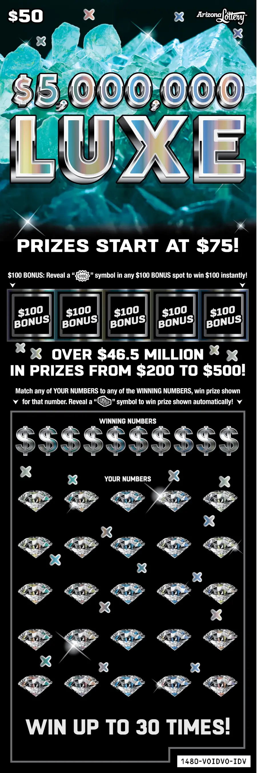 $5,000,000 Luxe Arizona scratcher ticket