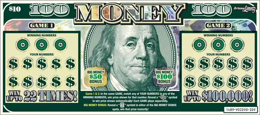 Money Arizona scratcher ticket