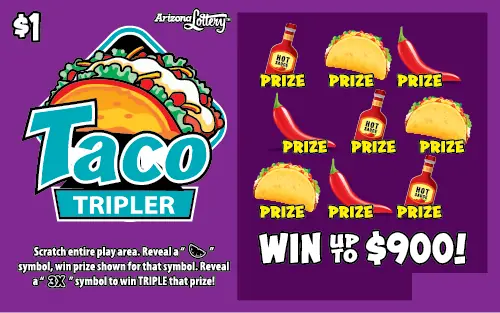 Taco Tripler Arizona scratcher ticket