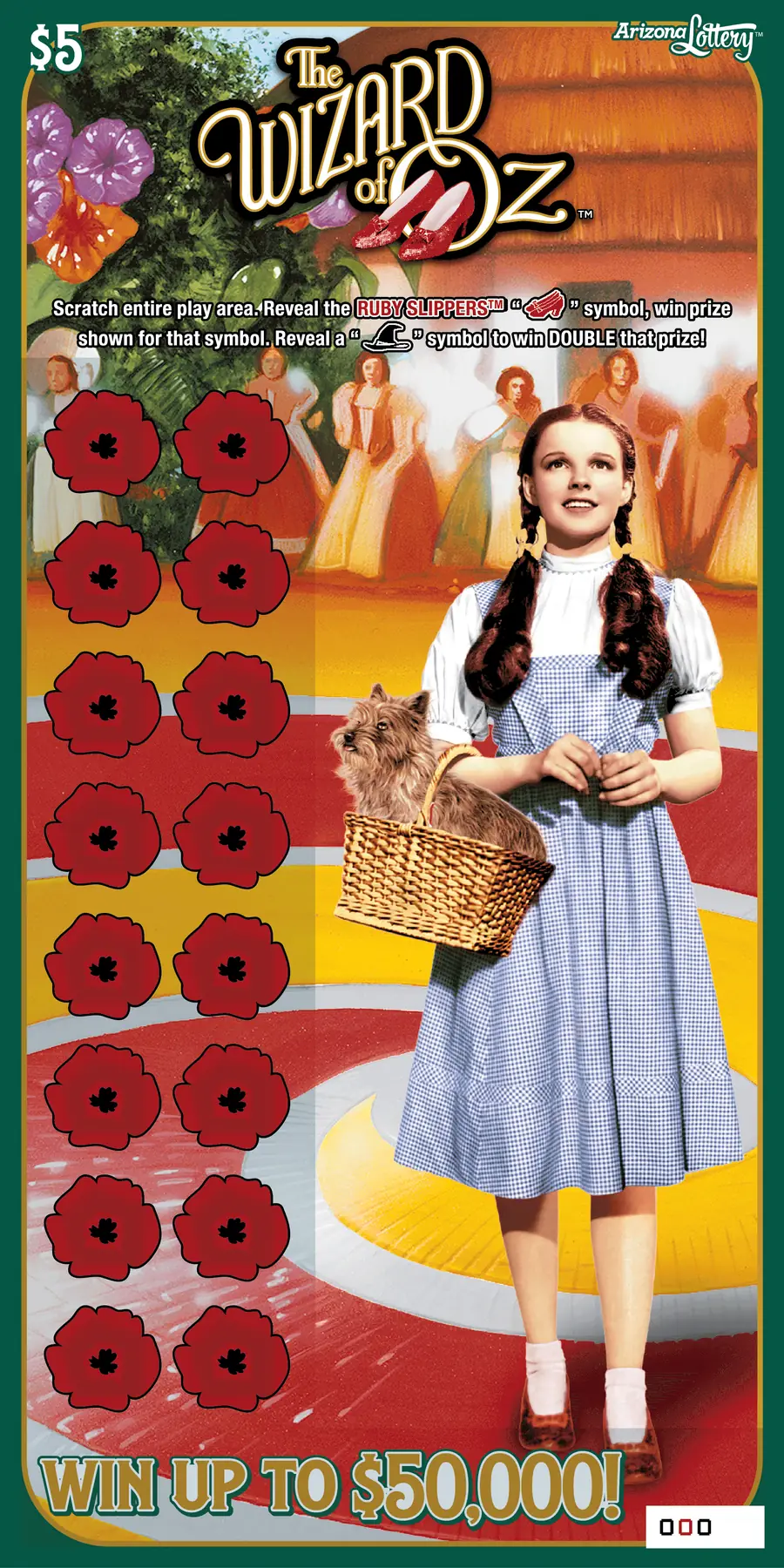 The Wizard of Oz™ Arizona scratcher ticket