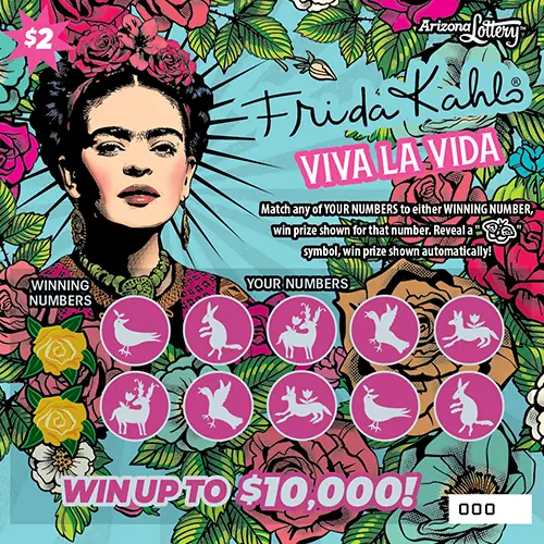 FRIDA KAHLO® Viva La Vida Arizona scratcher ticket
