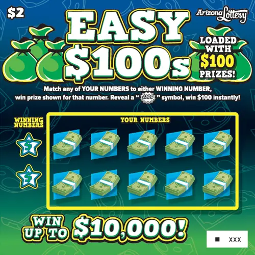 Easy $100s Arizona scratcher ticket