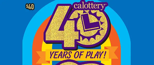 40 Years of Play! California scratcher ticket