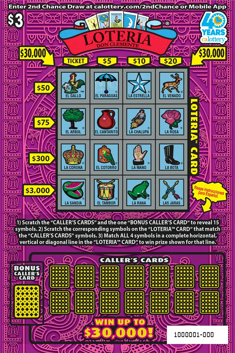 LOTERIA™ California scratcher ticket