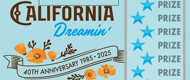 California Dreamin' California scratcher ticket