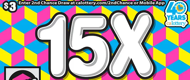 15X California scratcher ticket