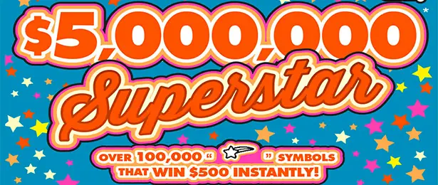 $5,000,000 Superstar California scratcher ticket