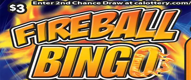Fireball Bingo California scratcher ticket