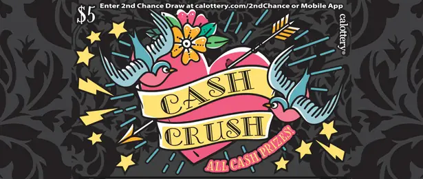 Cash Crush California scratcher ticket