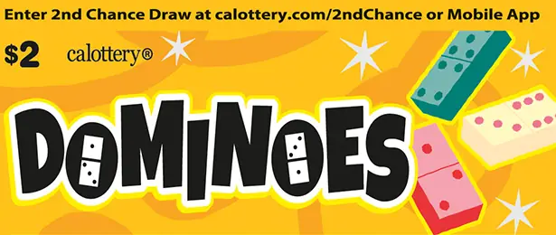 Dominoes California scratcher ticket