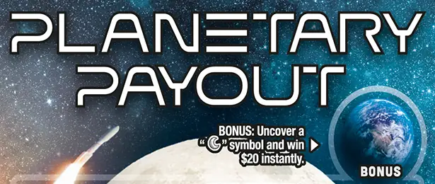 Planetary Payout California scratcher ticket