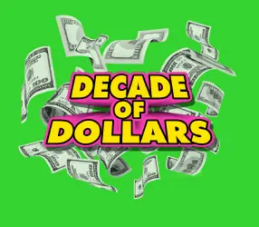 Decade of Dollars Colorado scratch game ticket