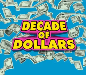 Decade of Dollars Colorado scratch game ticket