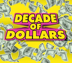 Decade of Dollars Colorado scratch game ticket