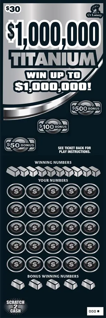 $1,000,000 TITANIUM Connecticut scratch game ticket
