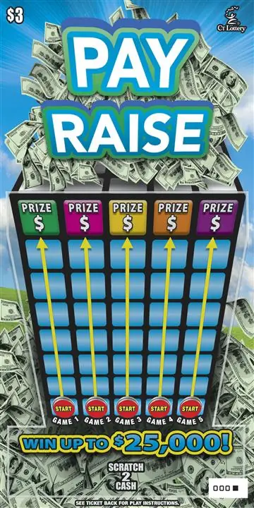 PAY RAISE Connecticut scratch game ticket