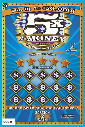 5X THE MONEY 19TH EDITION Connecticut scratch game ticket