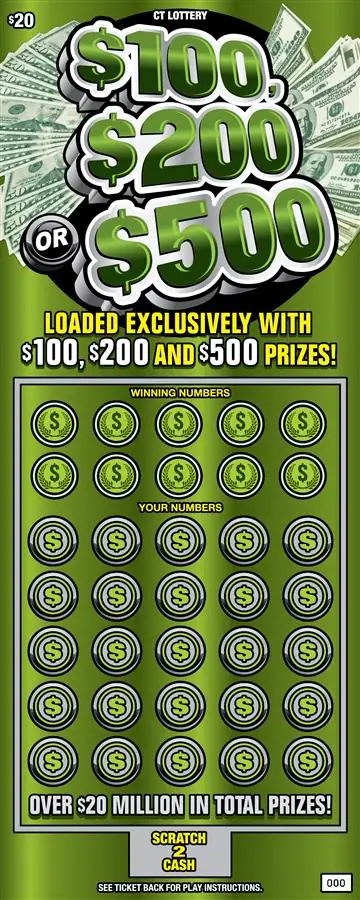$100, $200 OR $500 Connecticut scratch game ticket