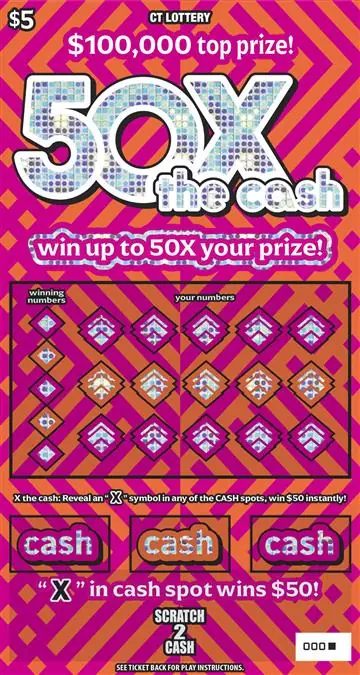 50X THE CASH Connecticut scratch game ticket