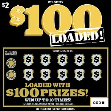 $100 LOADED! Connecticut scratch game ticket
