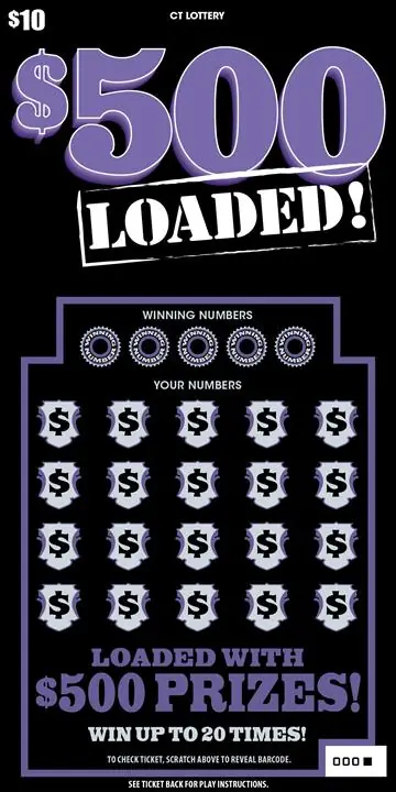 $500 LOADED! Connecticut scratch game ticket