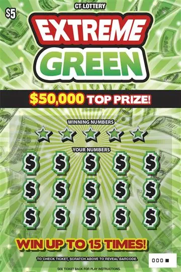 EXTREME GREEN Connecticut scratch game ticket