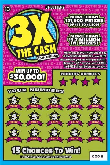 3X THE CASH 13TH EDITION Connecticut scratch game ticket