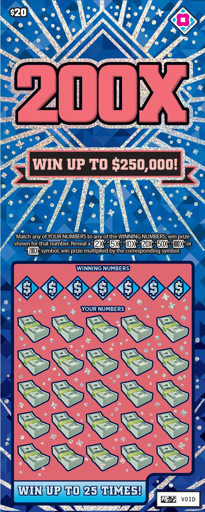 200X District of Columbia scratcher ticket