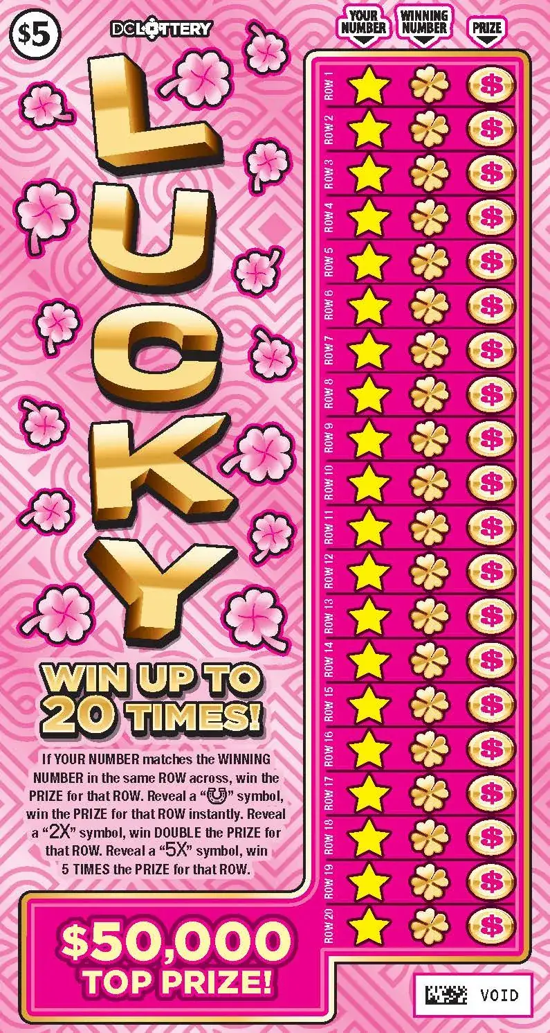 Lucky District of Columbia scratcher ticket