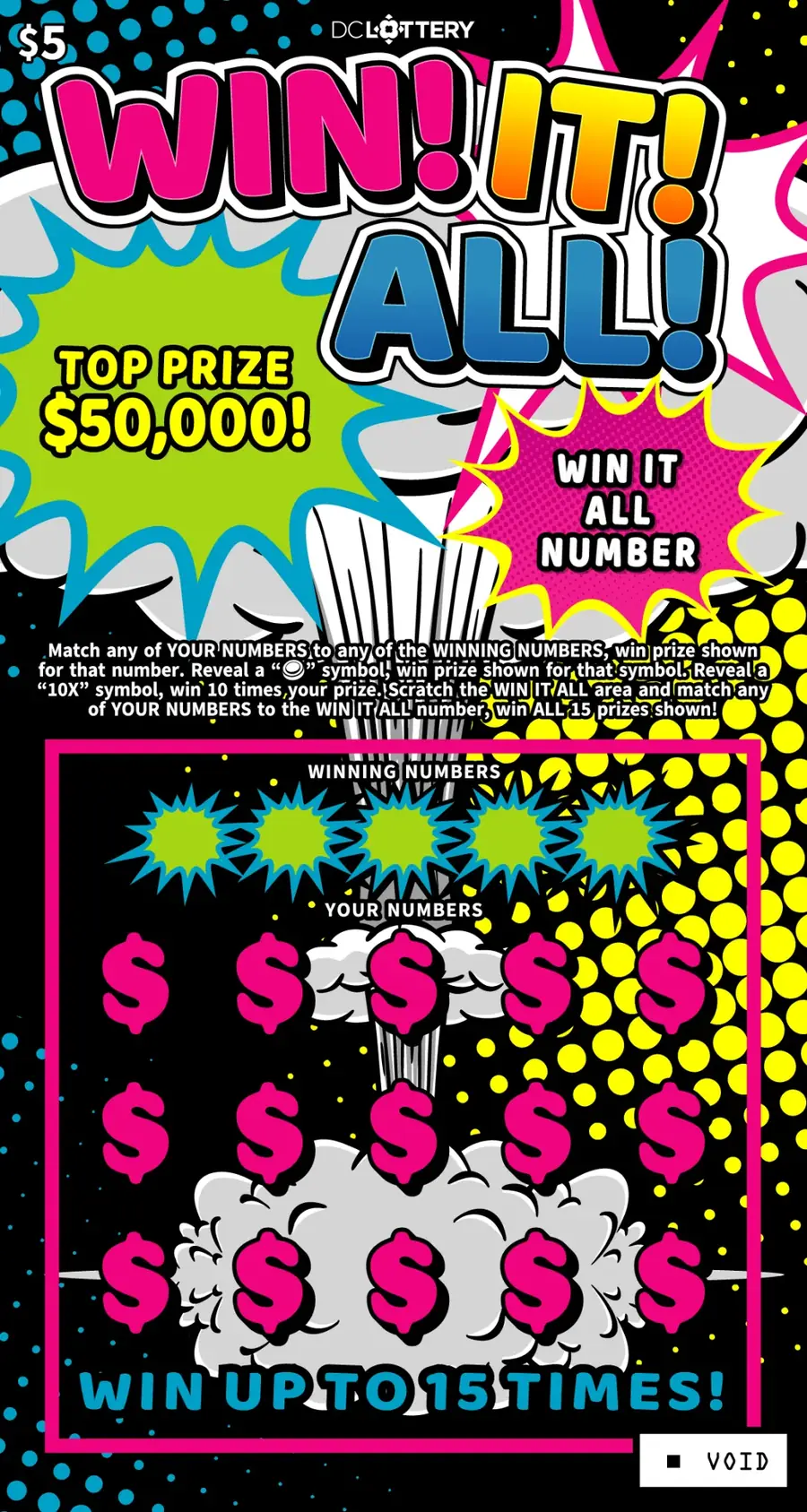 Win! It! All! District of Columbia scratcher ticket