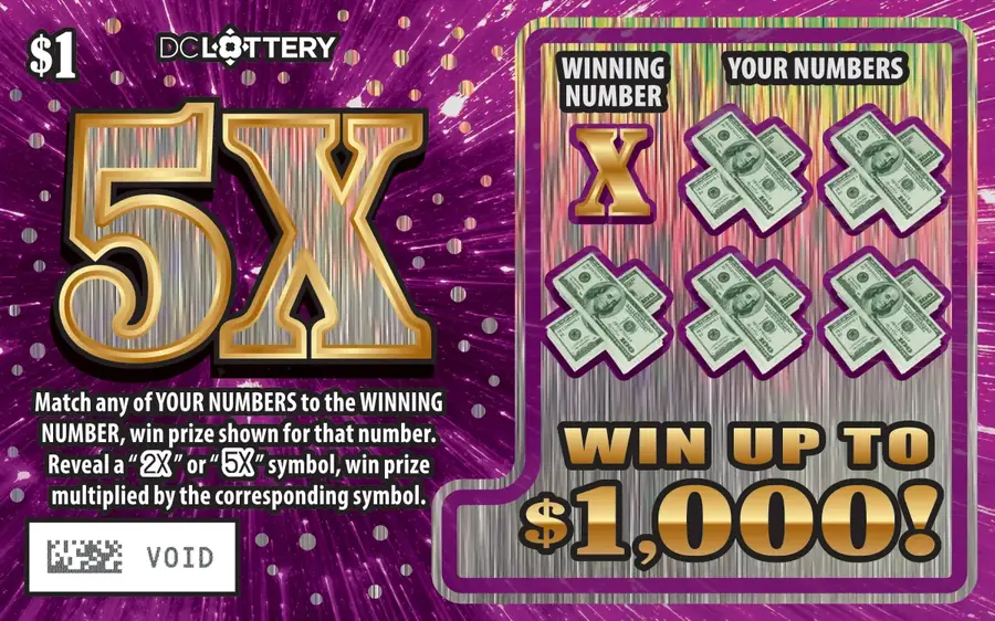 5X District of Columbia scratcher ticket