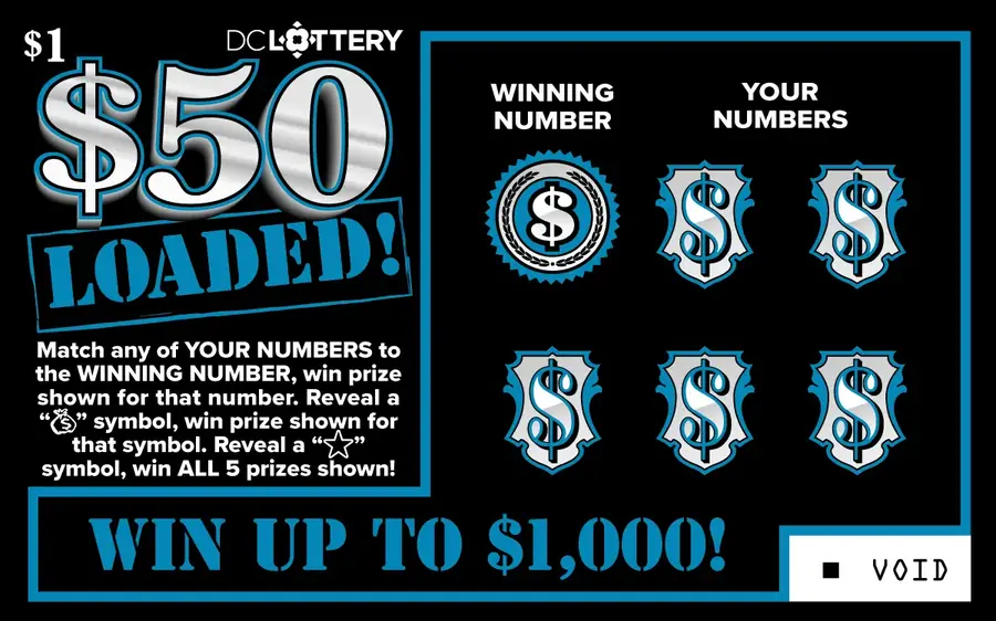 $50 Loaded! District of Columbia scratcher ticket