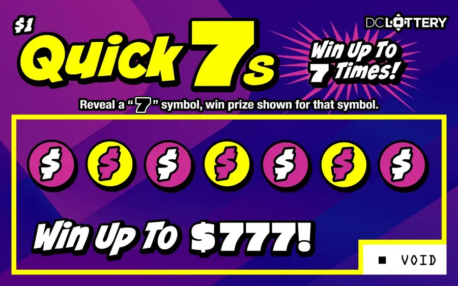 Quick 7s District of Columbia scratcher ticket