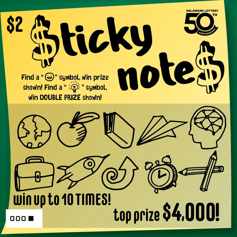 $ticky Note$ Delaware instant game ticket