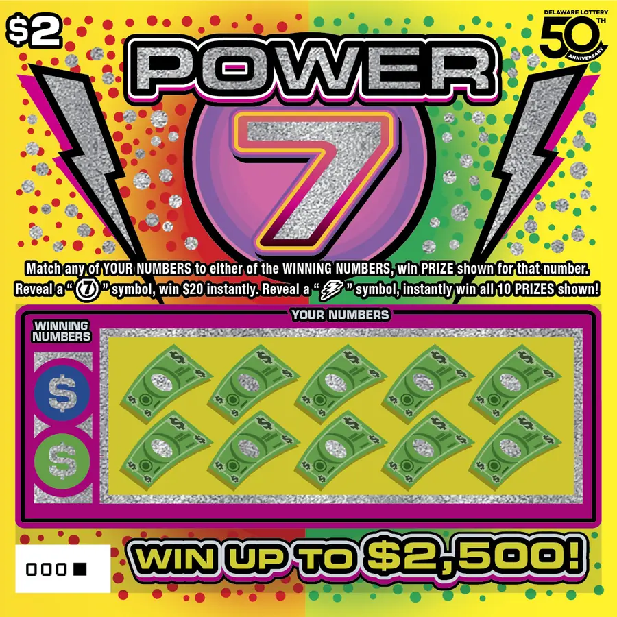 Power 7 Delaware instant game ticket