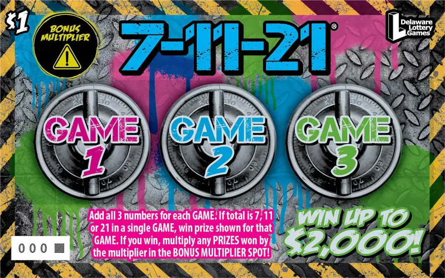 7-11-21 Delaware instant game ticket