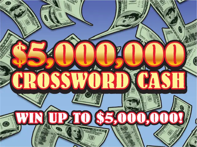 $5MM Crossword Cash Florida scratch-off ticket