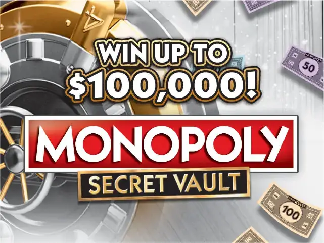 MONOPOLY™ SECRET VAULT Florida scratch-off ticket