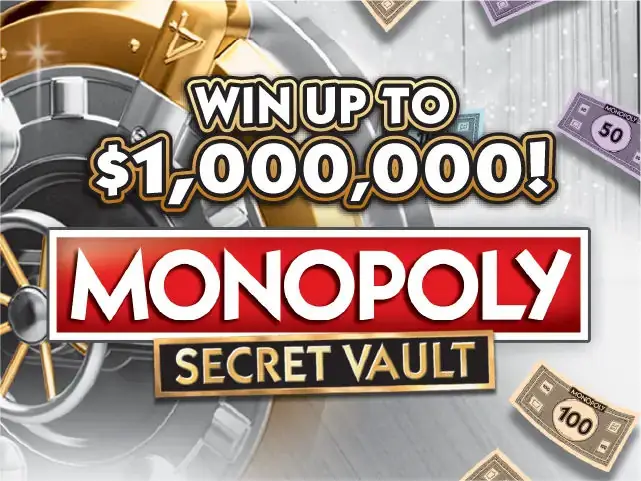 MONOPOLY™ SECRET VAULT Florida scratch-off ticket