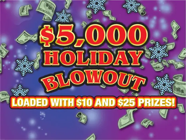 $5,000 Holiday Blowout Florida scratch-off ticket