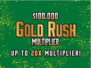 $100,000 GOLD RUSH MULTIPLIER Florida scratch-off ticket