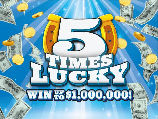 5 Times Lucky Florida scratch-off ticket