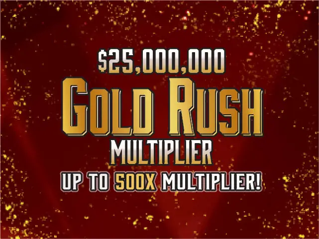$25,000,000 GOLD RUSH MULTIPLIER Florida scratch-off ticket