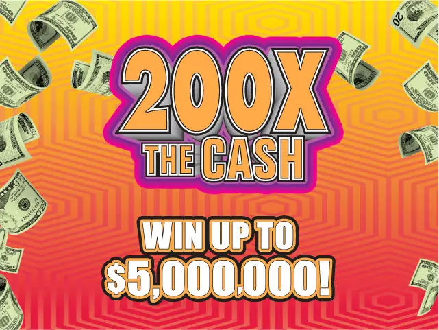 200X THE CASH Florida scratch-off ticket
