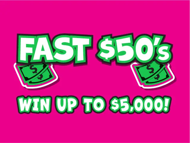 Fast $50's Florida scratch-off ticket