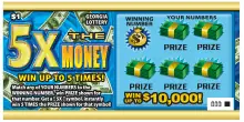 5X THE MONEY Georgia scratcher ticket