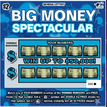 BIG MONEY SPECTACULAR Georgia scratcher ticket